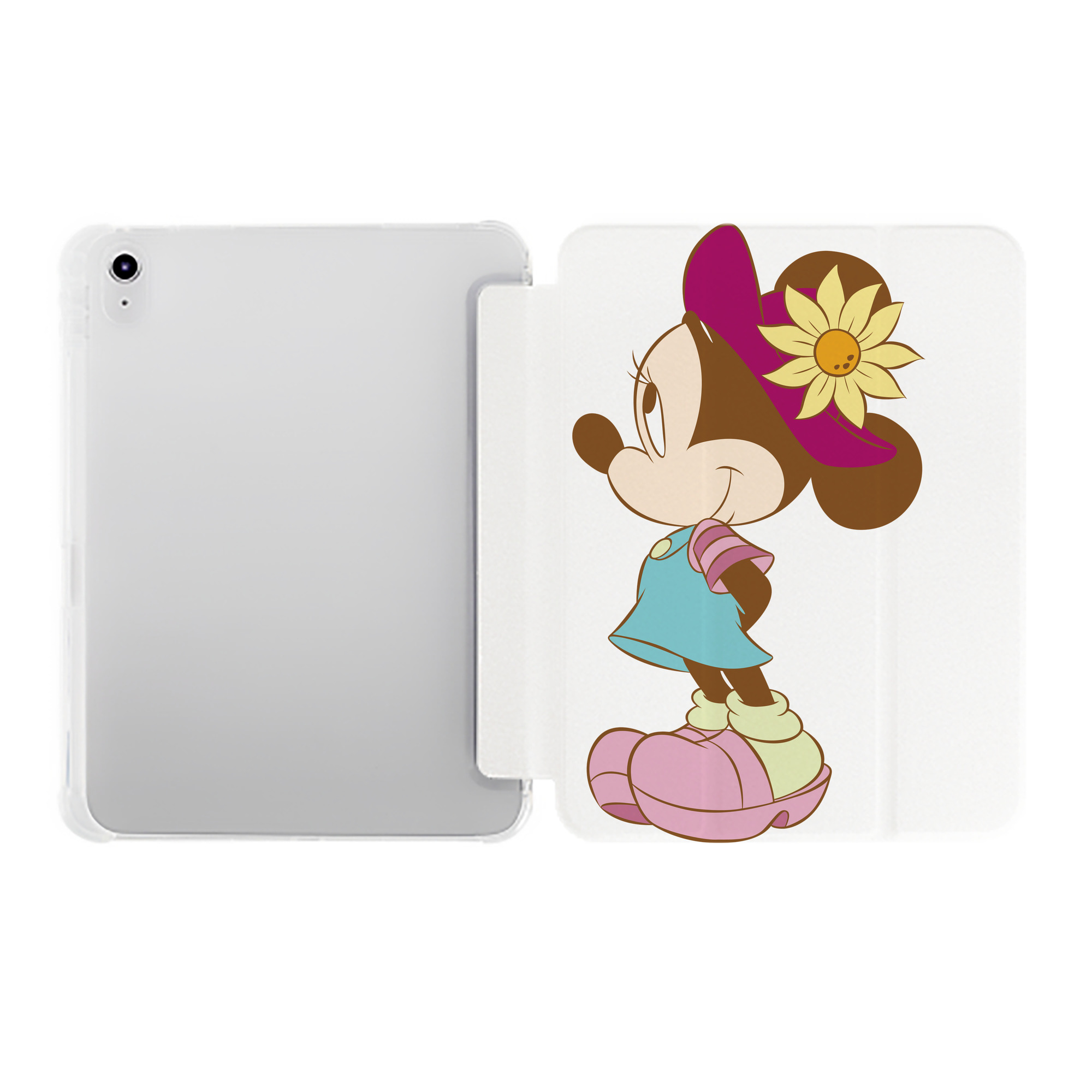（画像用） ミッキーマウス Mickey Mouse IPad ケース ペン収納付き 三つ折りスタンド PUレザー×シリコン 対応機種9.5/10.5/10.9インチ